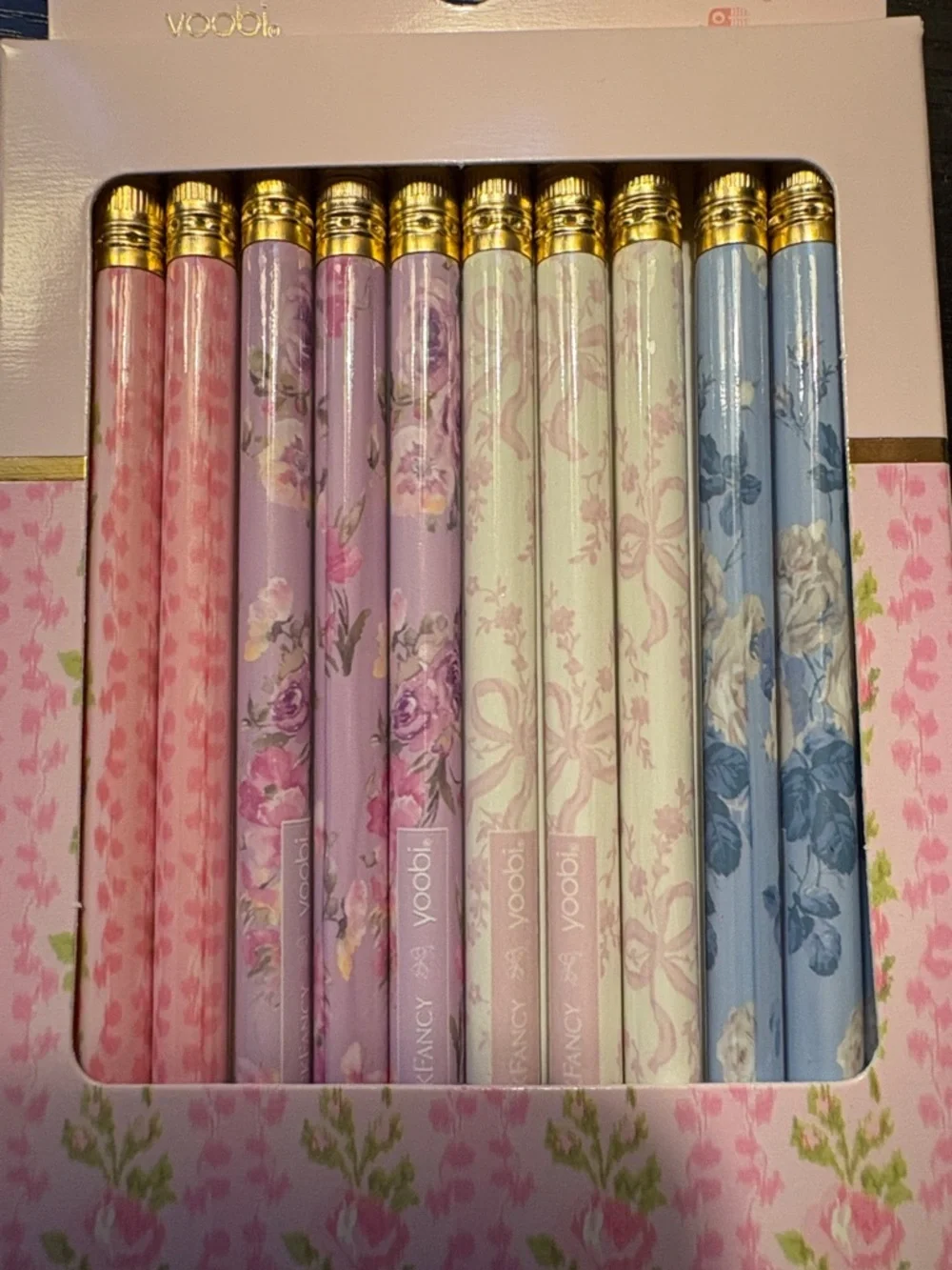 LoveShackFancy x Target Floral No.2 Pencil Set – Pink, Lavender, Cream & Blue